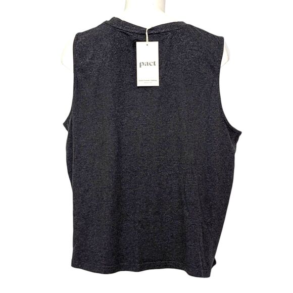 NWT Pact Grateful Dead Oversized Tank Top XXL Organic Cotton Gray Red Graphic - Picture 3 of 8